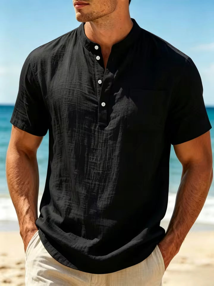 Camisa Henley - Lino Premium